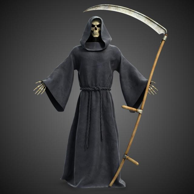 grim reaper high poly 3D Model in Fantasy 3DExport